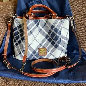 Dooney and Bourke Mini Barlow in blue plaid
